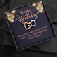 Interlocking Hearts Necklace : Happy Birthday My Special Wish