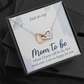 Interlocking Hearts Necklace : Mom To Be I Am So Happy For You