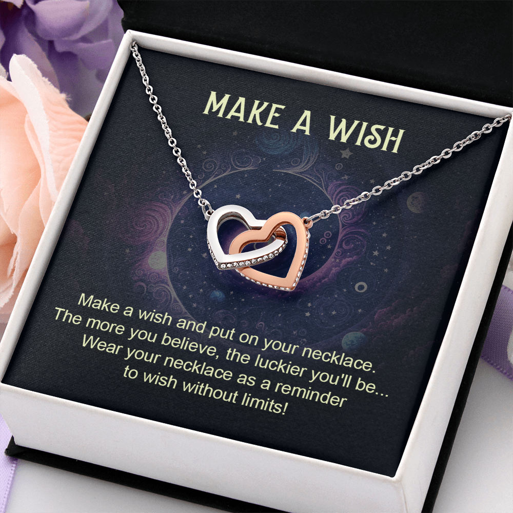 Interlocking Hearts Necklace: Make A Wish