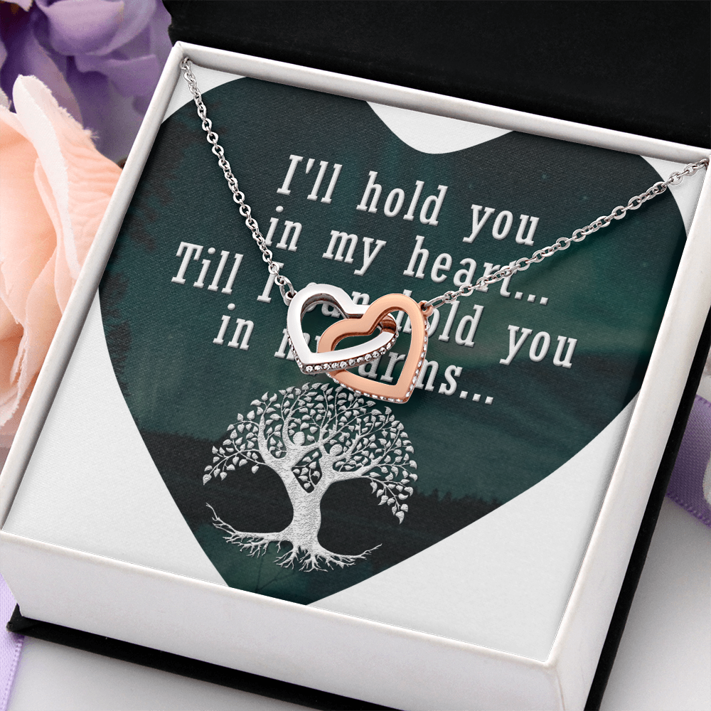 Interlocking Hearts Necklace:I'll Hold You In My Heart