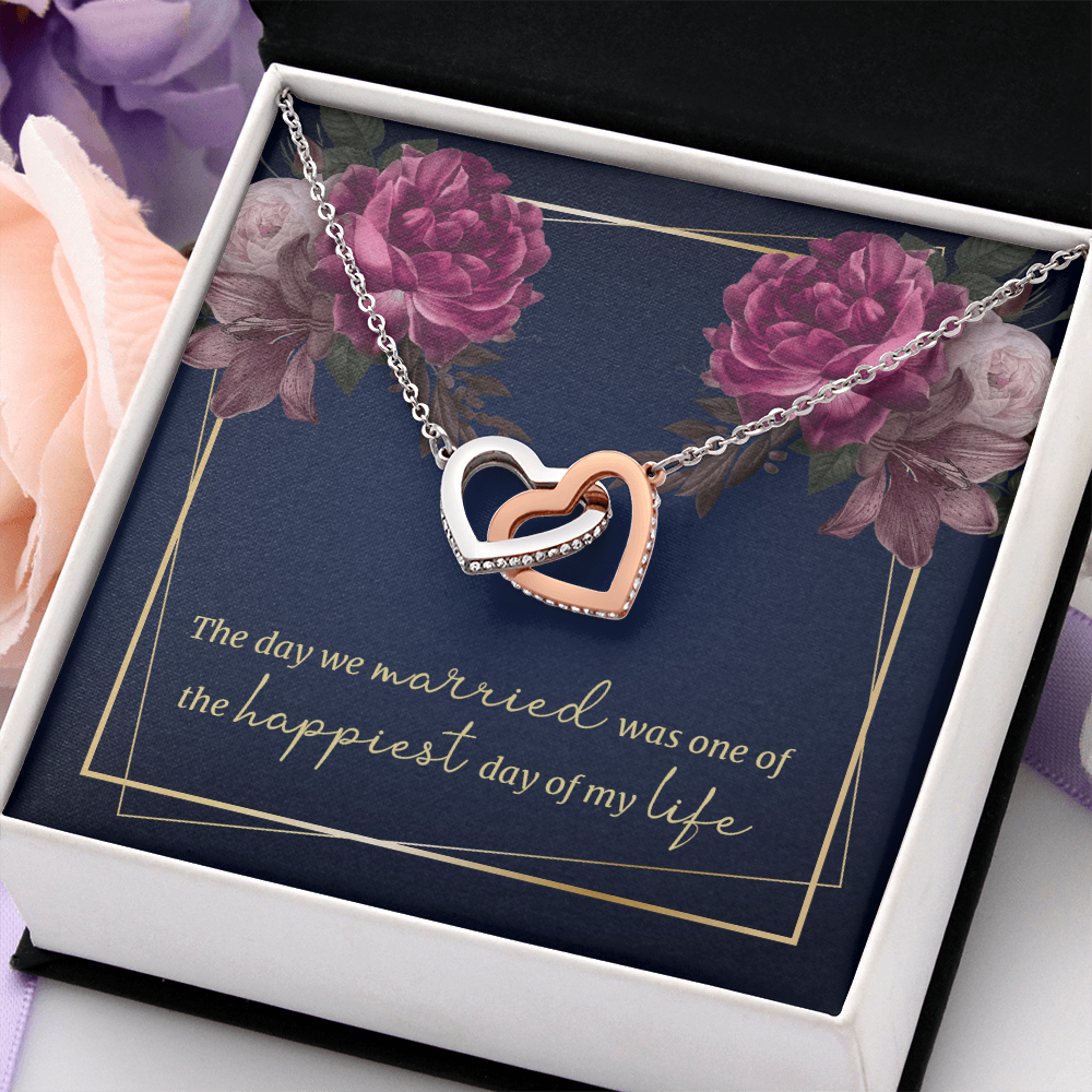 Interlocking Hearts Necklace: The Day We Married