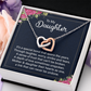 Interlocking Hearts Necklace :To My Daughter It's A Special Bond