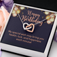 Interlocking Hearts Necklace : Happy Birthday My Special Wish