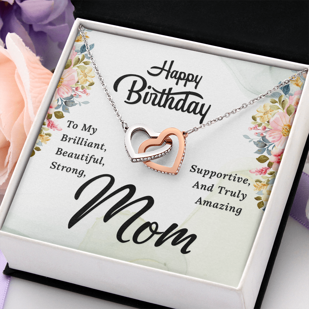 Interlocking Hearts Necklace :Happy Birthday Mom