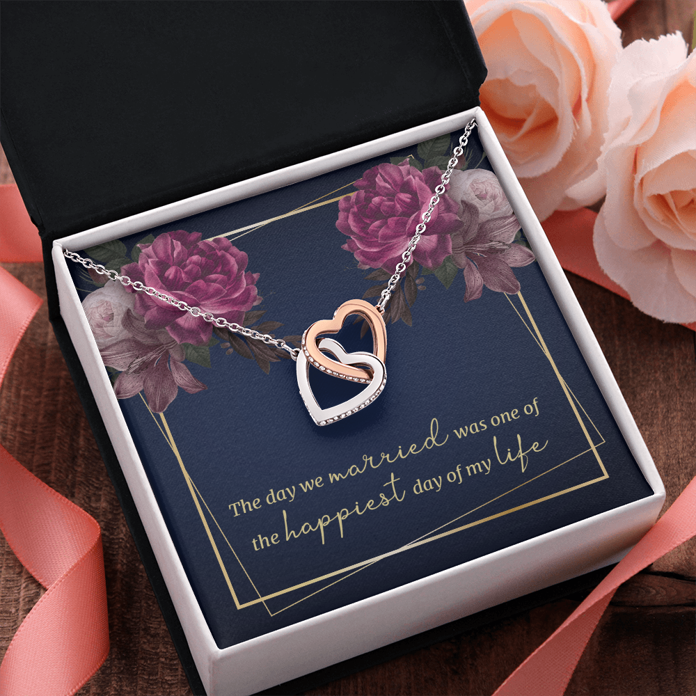 Interlocking Hearts Necklace: The Day We Married