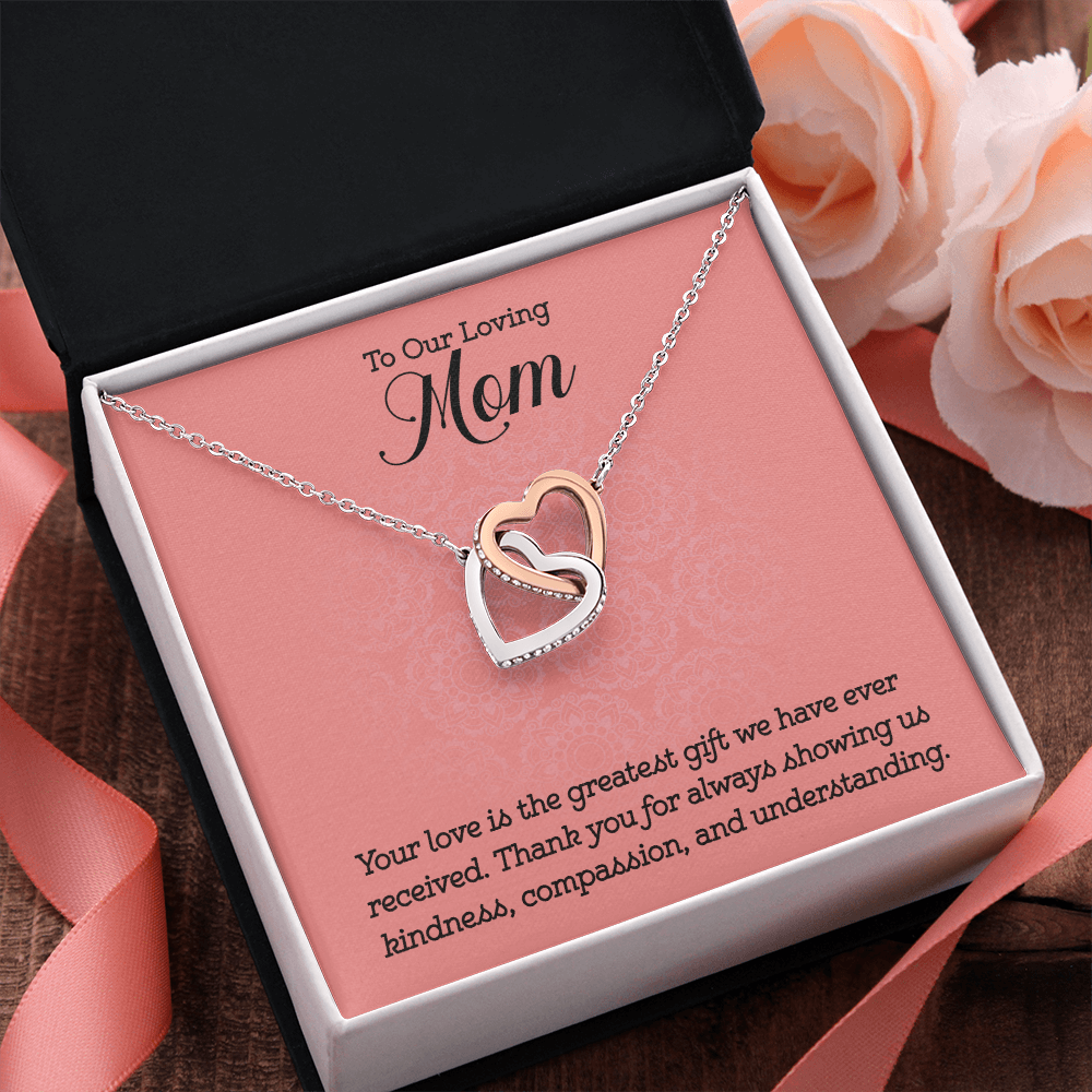 Interlocking Hearts Necklace : To Our Loving Mom