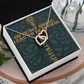 Interlocking Hearts Necklace :Difficult Roads Leads To Beautiful Destinations