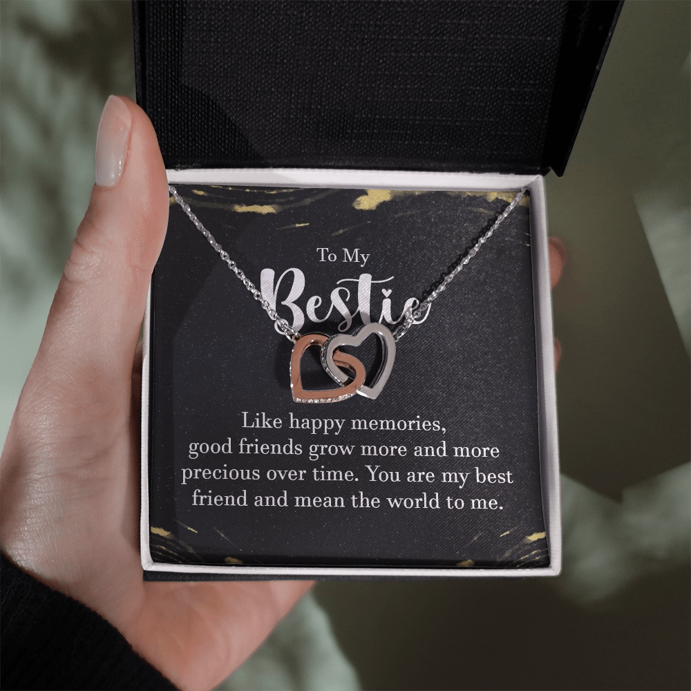 Interlocking Hearts Necklace : To My Bestie Like Happy Memories