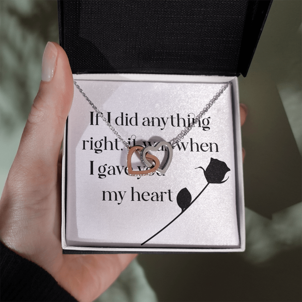 Interlocking Hearts Necklace: I Gave You My Heart