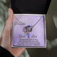 Interlocking Hearts Necklace : To MY Daughter May Jesus Bless You