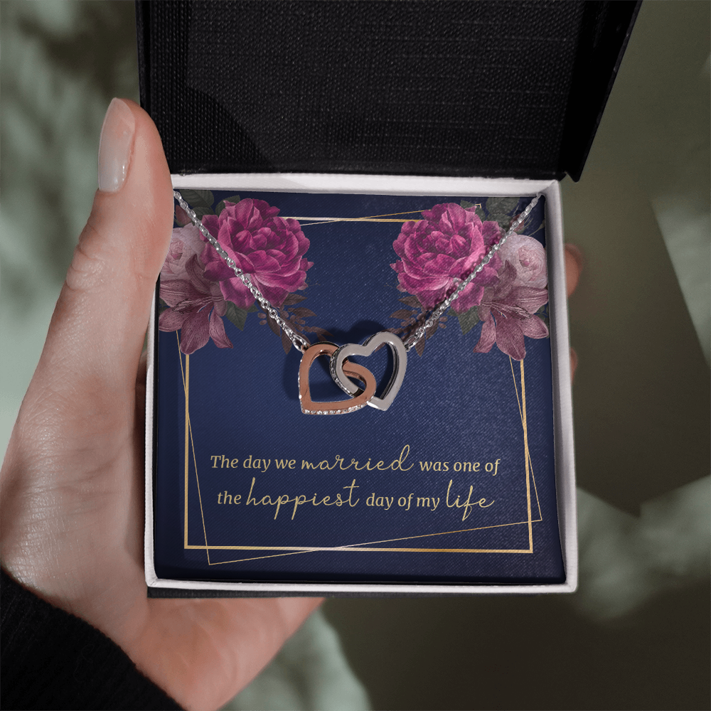 Interlocking Hearts Necklace: The Day We Married
