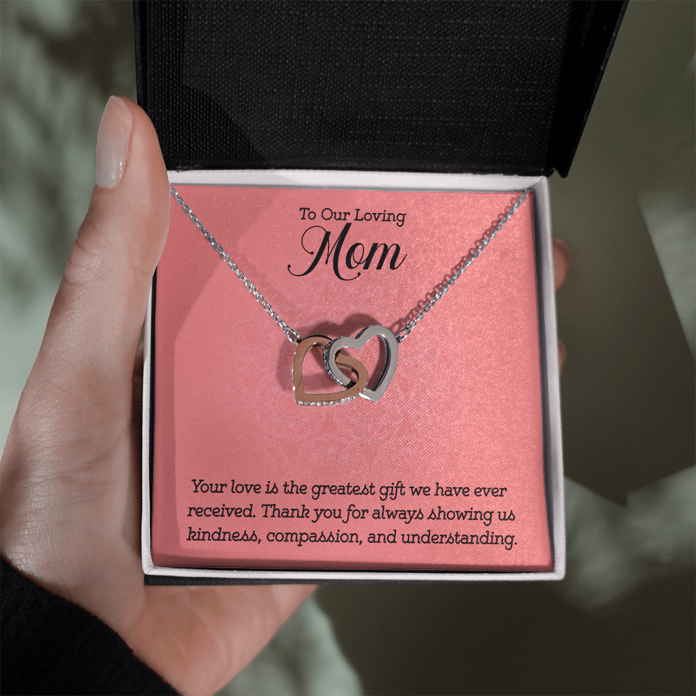 Interlocking Hearts Necklace : To Our Loving Mom