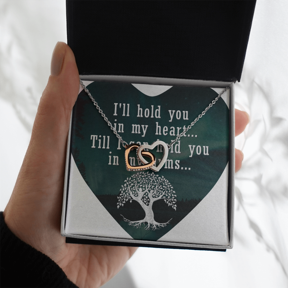 Interlocking Hearts Necklace:I'll Hold You In My Heart