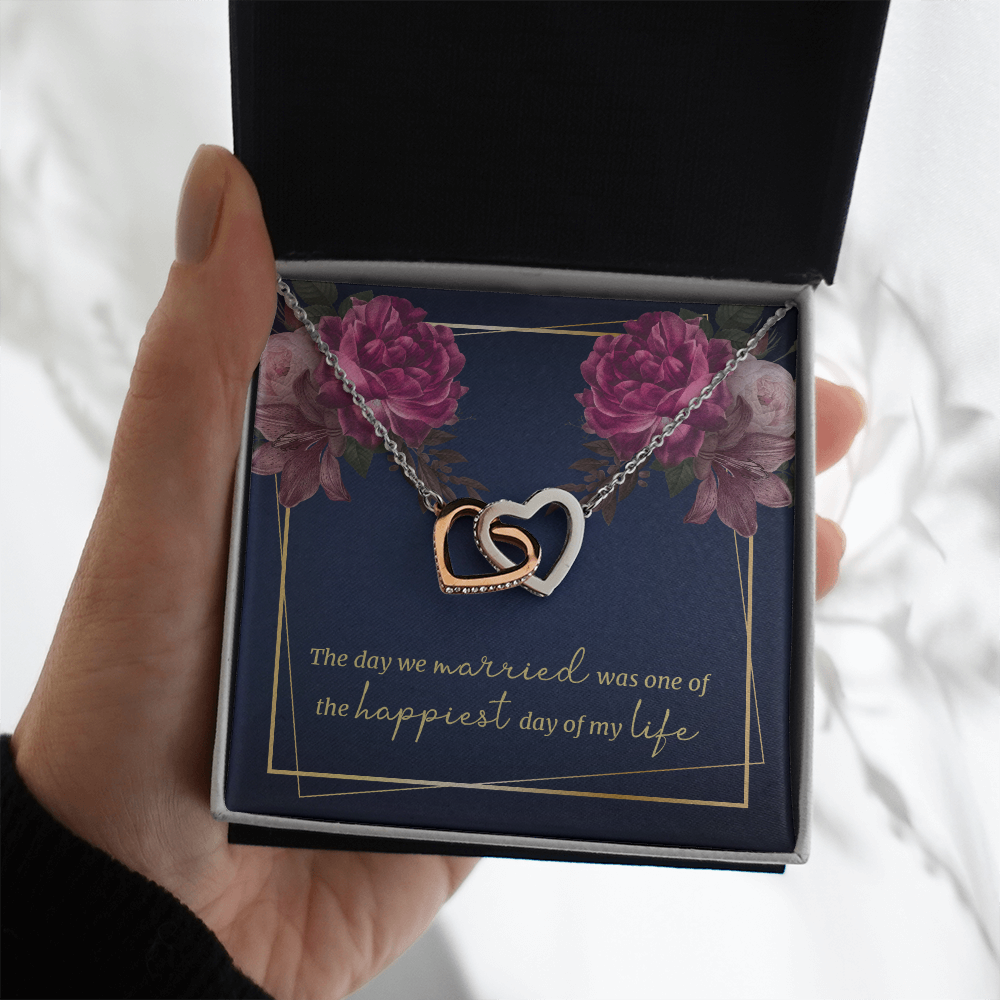 Interlocking Hearts Necklace: The Day We Married