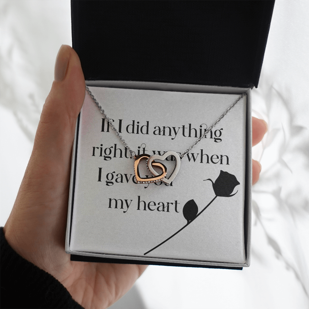 Interlocking Hearts Necklace: I Gave You My Heart