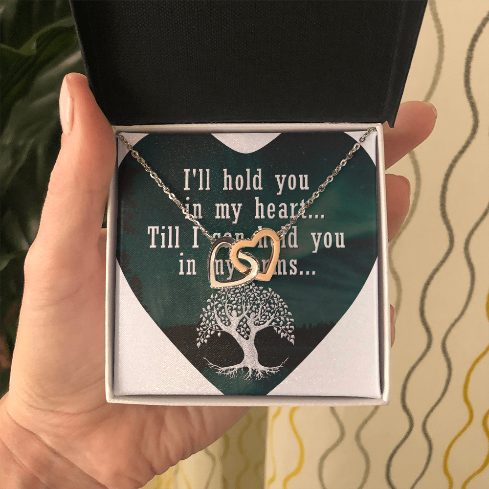 Interlocking Hearts Necklace:I'll Hold You In My Heart