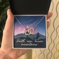 Interlocking Hearts Necklace : Faith Can Move Mountains