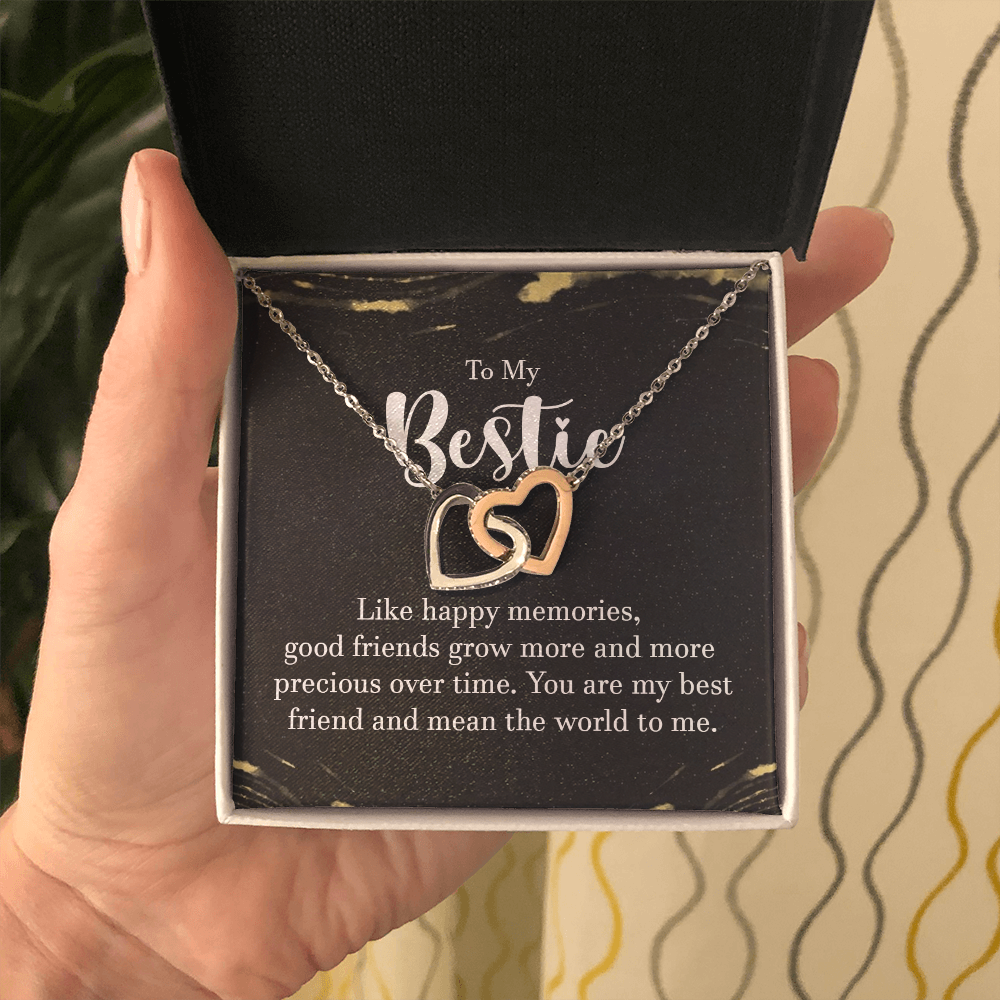 Interlocking Hearts Necklace : To My Bestie Like Happy Memories
