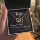 Interlocking Hearts Necklace : To My Wife I'll Always Be By Your Side