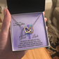 Interlocking Hearts Necklace : To MY Daughter May Jesus Bless You