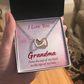 Interlocking Hearts Necklace :I Love You Grandma