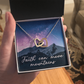 Interlocking Hearts Necklace : Faith Can Move Mountains