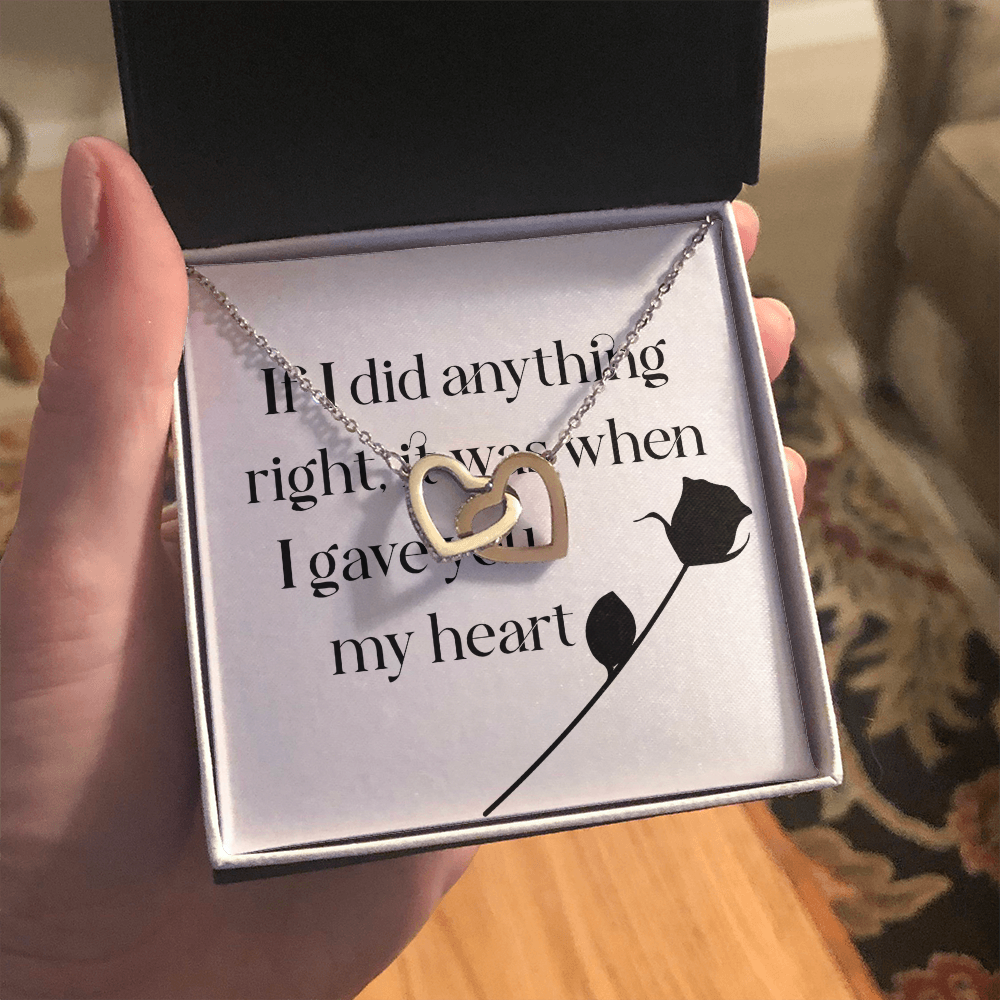 Interlocking Hearts Necklace: I Gave You My Heart
