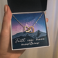 Interlocking Hearts Necklace : Faith Can Move Mountains
