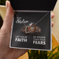 Interlocking Hearts Necklace: To My Sister Bigger Than Your Fears