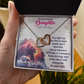 Interlocking Hearts Necklace:To My Precious Daughter With All My Love Dad