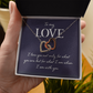 Interlocking Hearts Necklace: To MY Love I Am With You