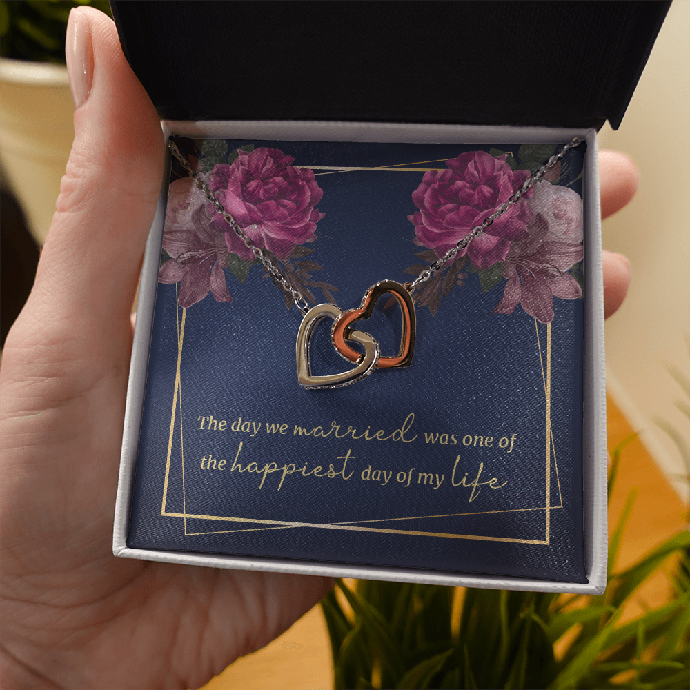 Interlocking Hearts Necklace: The Day We Married