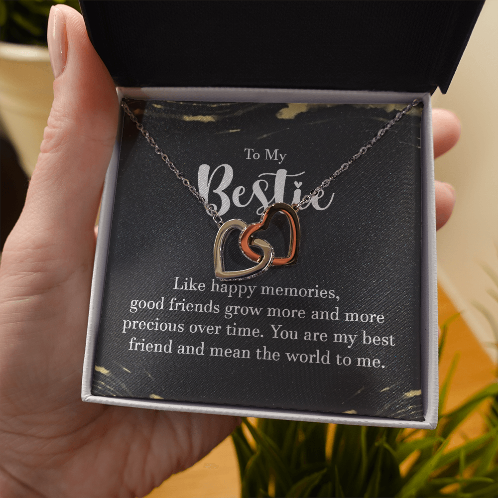 Interlocking Hearts Necklace : To My Bestie Like Happy Memories