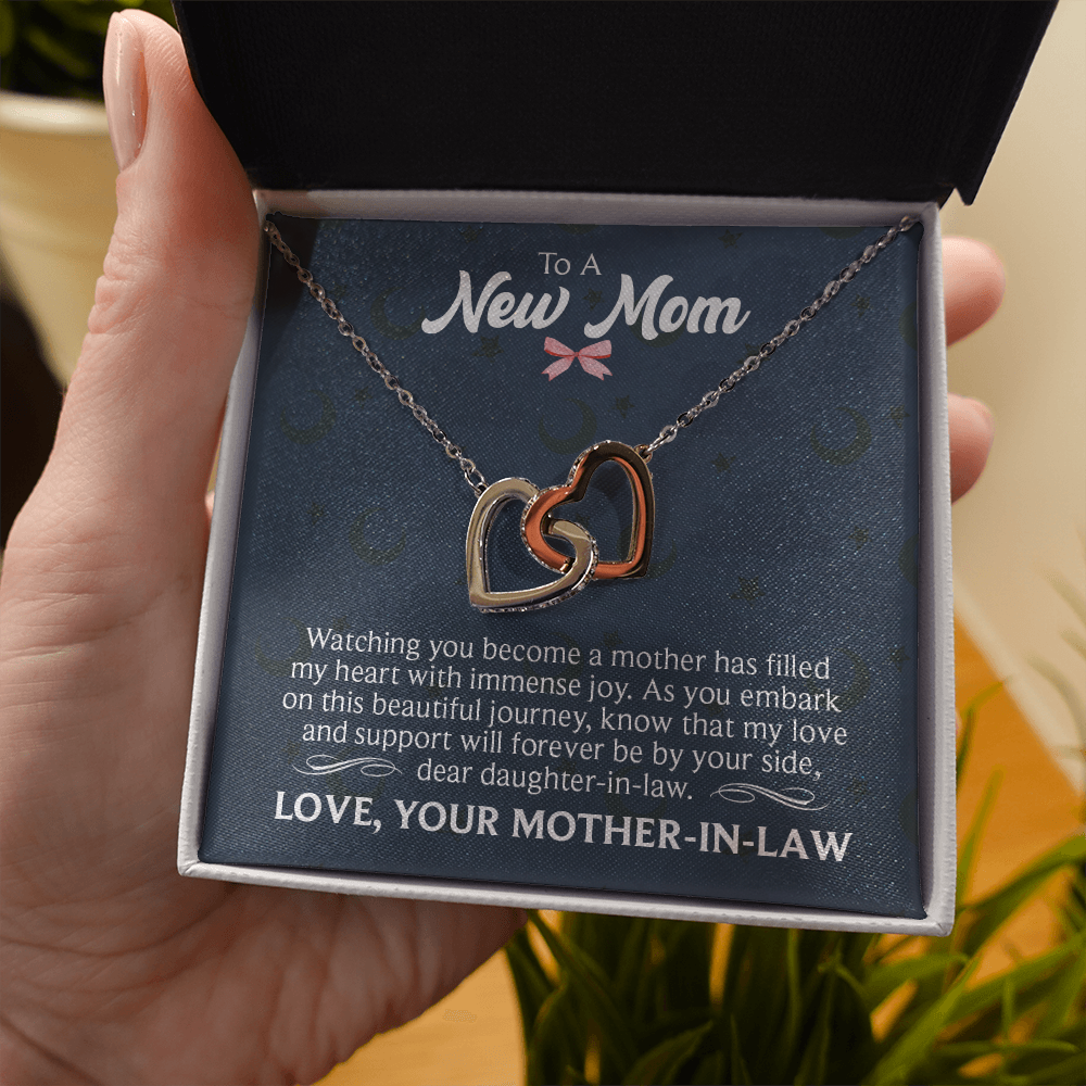 Interlocking Hearts Necklace : To A New Mom Love Your Mother -In- Law