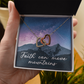 Interlocking Hearts Necklace : Faith Can Move Mountains