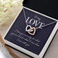 Interlocking Hearts Necklace: To MY Love I Am With You