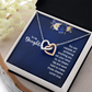 Interlocking Hearts Necklace : To My Daughter You Are Capable