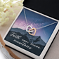 Interlocking Hearts Necklace : Faith Can Move Mountains