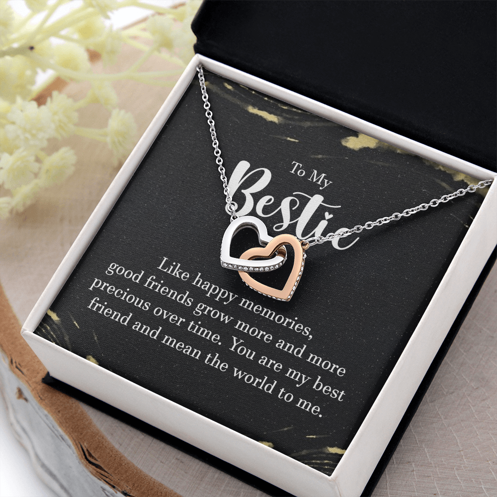 Interlocking Hearts Necklace : To My Bestie Like Happy Memories