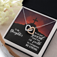 Interlocking Hearts Necklace : To My Daughter Be Strong