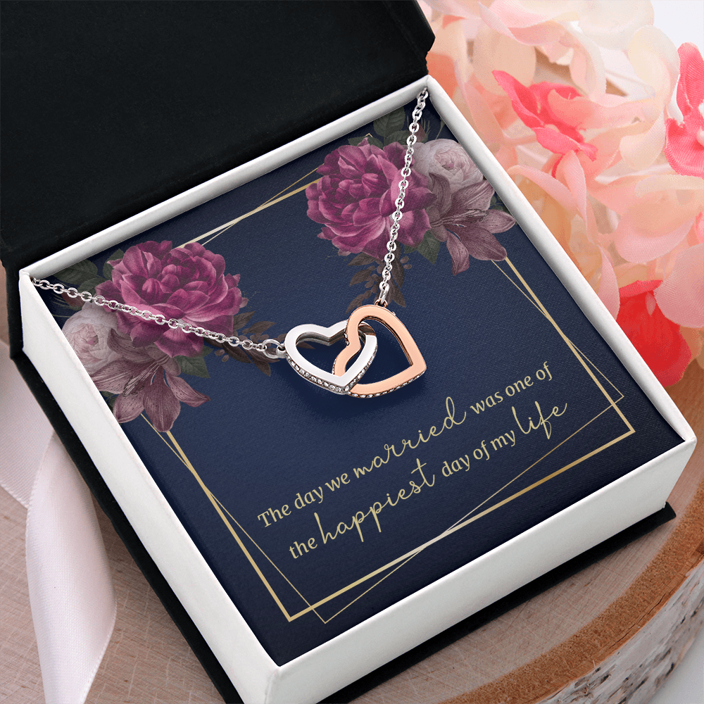Interlocking Hearts Necklace: The Day We Married