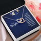 Interlocking Hearts Necklace : To My Daughter You Are Capable