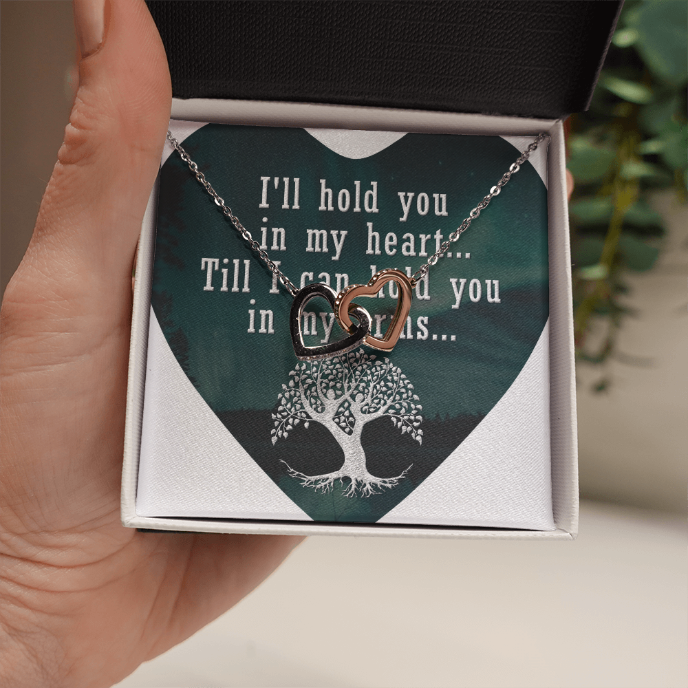 Interlocking Hearts Necklace:I'll Hold You In My Heart
