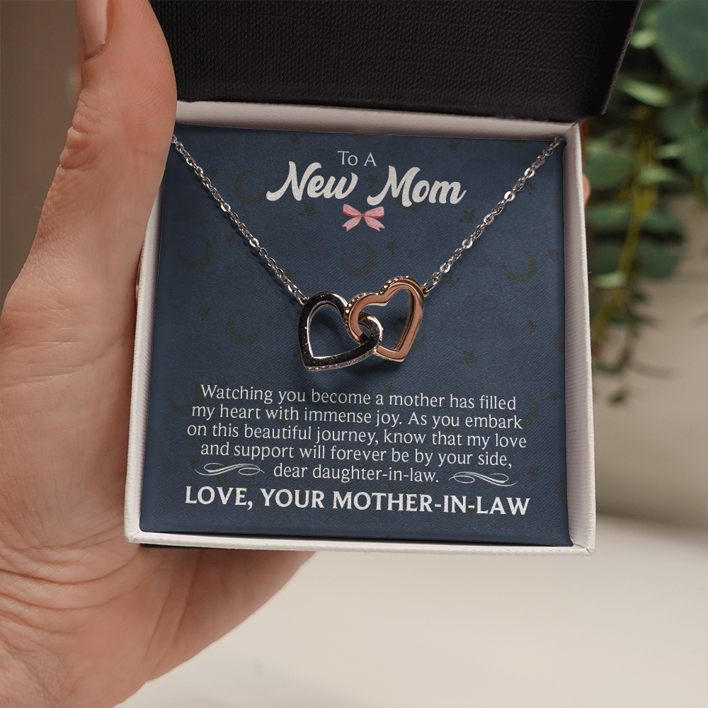 Interlocking Hearts Necklace : To A New Mom Love Your Mother -In- Law