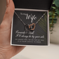 Interlocking Hearts Necklace : To My Wife I'll Always Be By Your Side