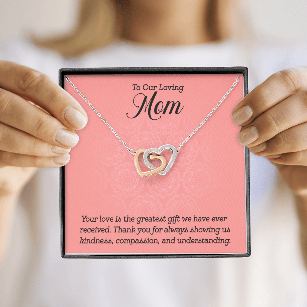 Interlocking Hearts Necklace : To Our Loving Mom