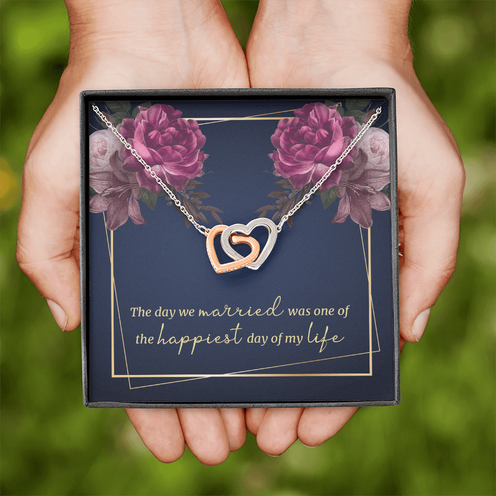 Interlocking Hearts Necklace: The Day We Married
