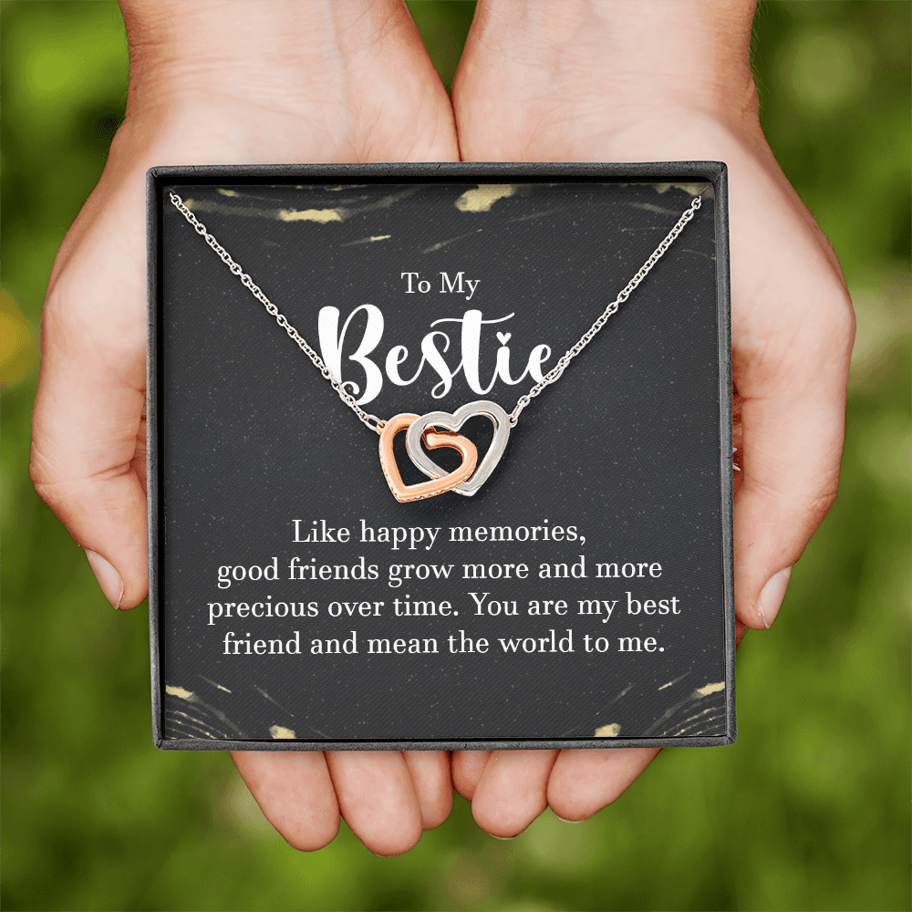 Interlocking Hearts Necklace : To My Bestie Like Happy Memories