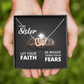 Interlocking Hearts Necklace: To My Sister Bigger Than Your Fears