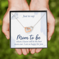 Interlocking Hearts Necklace : Mom To Be I Am So Happy For You